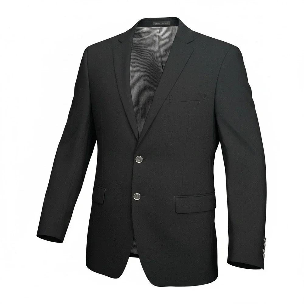 Calvin Klein Mens Extreme Slim Fit Blazer Black Suit‎ Jacket 2 Button 42R